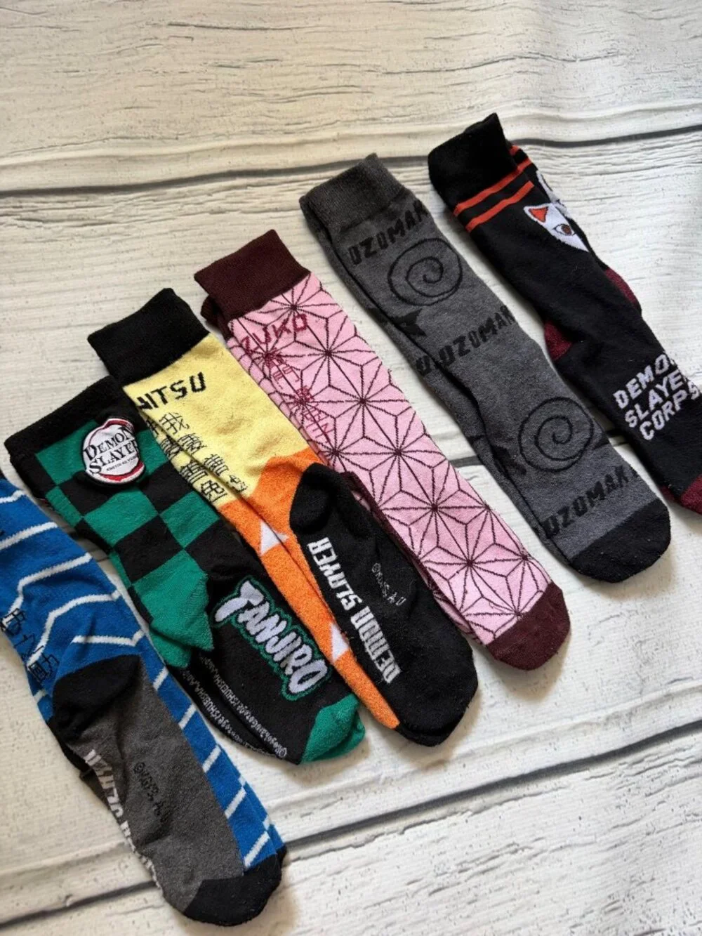 6 pairs Naruto/Anime socks